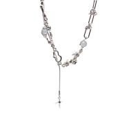 Acier titane collier, avec résine, avec 2inch chaînes de rallonge, bijoux de mode & unisexe, couleur originale, Longueur:Environ 16.1 pouce, Vendu par PC