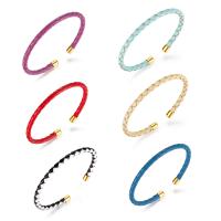 PU Leather Cord Bracelets, with 304 Stainless Steel, Heart, gold color plated, fashion jewelry & for woman, more colors for choice, 16cm, Sold By PC