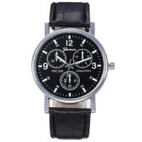 Men Wrist Watch Glass with PU Leather & 304 Stainless Steel fashion jewelry & for woman & luminated 3*37mm Sold By PC