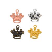 Tibetan Style Crown Pendants, plated, vintage & DIY, more colors for choice, nickel, lead & cadmium free, 18x18x2mm, Approx 100PCs/Bag, Sold By Bag