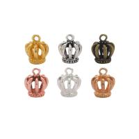 Tibetan Style Crown Pendants, plated, vintage & DIY & 3D effect & hollow, more colors for choice, nickel, lead & cadmium free, 14x11mm, Approx 100PCs/Bag, Sold By Bag