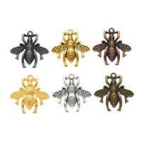 Tibetan Style Animal Pendants, Bee, plated, vintage & DIY, more colors for choice, nickel, lead & cadmium free, 25x25x3mm, Approx 100PCs/Bag, Sold By Bag