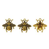 Tibetan Style Animal Pendants, Bee, plated, vintage & DIY, more colors for choice, nickel, lead & cadmium free, 21x20x3mm, Approx 100PCs/Bag, Sold By Bag