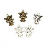 Tibetan Style Pendants, Angel, plated, vintage & DIY, more colors for choice, nickel, lead & cadmium free, 22x17mm, Approx 100PCs/Bag, Sold By Bag