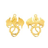 Zinc Alloy Pendants Dragon plated vintage & DIY nickel lead & cadmium free Approx Sold By Bag