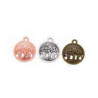 Zinc Alloy Pendants Flat Round plated vintage & DIY & hollow nickel lead & cadmium free Approx Sold By Bag