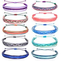 Fashion Create Wax Cord Bracelets, handmade, Bohemian style & adjustable & for woman, more colors for choice, Length:Approx 14-28 cm, Sold By PC