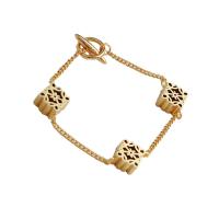Brass Bracelet & Bangle, gold color plated, for woman, nickel, lead & cadmium free, Length:Approx 21 cm, Sold By PC