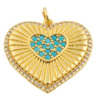 Rhinestone Brass Pendants, Heart, gold color plated, fashion jewelry & DIY & enamel & with rhinestone, mixed colors, nickel, lead & cadmium free, 21x22x2mm, Sold By PC