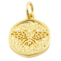 Brass Jewelry Pendants, gold color plated, fashion jewelry & DIY, nickel, lead & cadmium free, 14x12x2mm, Sold By PC
