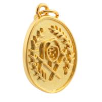 Brass Jewelry Pendants, gold color plated, fashion jewelry & DIY, nickel, lead & cadmium free, 18x12x2mm, Sold By PC