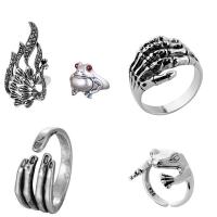 цинковый сплав Манжеты палец кольцо, Другое покрытие, Мужская & регулируемый & разные стили для выбора, продается PC