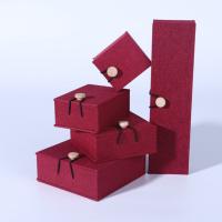 Κοσμήματα Gift Box, Λινό, με Ξύλο, Dustproof & διαφορετικό μέγεθος για την επιλογή, περισσότερα χρώματα για την επιλογή, Sold Με PC