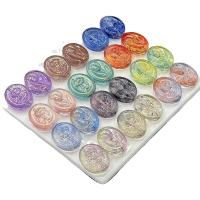Perles murano faites à la main , chalumeau, ovale, DIY & avec le motif de fleurs, plus de couleurs à choisir, 15x18mm, Vendu par PC