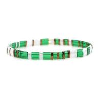 TILA-Perles bracelet, Style bohème & pour femme, vert, Longueur Environ 6.5 pouce, Vendu par PC