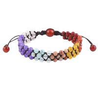 Fashion Create Wax Cord Bracelets, with Gemstone & Agate, with 10cm extender chain, Horse, handmade, fashion jewelry & for woman, multi-colored, Sold Per 10 cm Strand