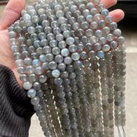 Natural Labradorite Beads, Round, different length for choice & different grades for choice & DIY, grey, 8mm, Sold By Strand