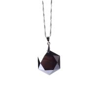 Gemstone Pendants Jewelry, Terahertz Stone, Hexagram, DIY, black, Sold By PC