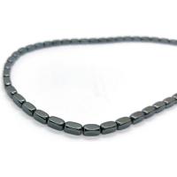 Ikke-magnetiske Hæmatit perler, Rektangel, poleret, du kan DIY & forskellig størrelse for valg, sort, Solgt Per Ca. 40 cm Strand