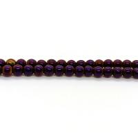 Ikke-magnetiske Hæmatit perler, Runde, forgyldt, du kan DIY & forskellig størrelse for valg, lilla, Solgt Per Ca. 40 cm Strand