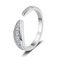 Cúbicos Circonia Micro Pave anillo de latón, metal, Joyería & micro arcilla de zirconia cúbica & para mujer, libre de níquel, plomo & cadmio, 5mm, Vendido por UD