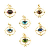 Resin Pendant, Brass, with Resin, gold color plated, fashion jewelry & DIY & hollow, more colors for choice, nickel, lead & cadmium free, 33x26x1mm, Sold By PC