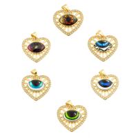 Rhinestone Brass Pendants with Resin Heart gold color plated fashion jewelry & DIY & with rhinestone nickel lead & cadmium free Sold By PC