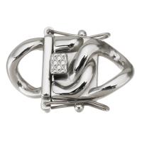 Stainless Steel Jewelry Clasp, 304 Stainless Steel, polished, fashion jewelry & DIY, original color, 28x19x9mm, Sold By PC