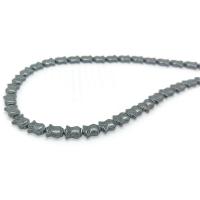Nicht-magnetische Hämatit Perlen, poliert, DIY, schwarz, 8x10mm, verkauft per ca. 40 cm Strang