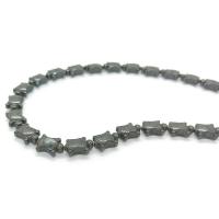 Nicht-magnetische Hämatit Perlen, Schildkröter, poliert, DIY, schwarz, 9x13mm, verkauft per ca. 40 cm Strang