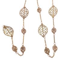 Brass Beading Chains, Leaf, DIY, original color, nickel, lead & cadmium free, 13mm, Sold By m