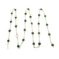 Brass Beading Chains with Glass DIY green nickel lead & cadmium free Sold By m