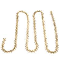 Brass Beading Chains, DIY, original color, nickel, lead & cadmium free, 6x1mm, Sold By m