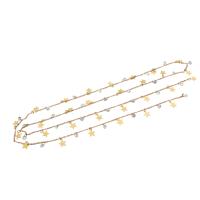 Brass Twist Oval Chain with Glass Star DIY original color nickel lead & cadmium free 11mm Sold By m