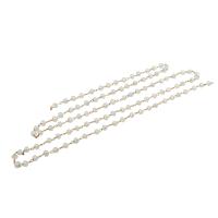 Brass Beading Chains with Glass DIY & faceted white nickel lead & cadmium free Sold By m