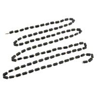 Brass Beading Chains, with Glass, DIY & faceted, black, nickel, lead & cadmium free, 3x3mm, Sold By m