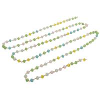 Brass Beading Chains with Glass DIY & faceted multi-colored nickel lead & cadmium free Sold By m