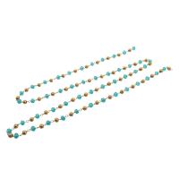Brass Beading Chains with Glass DIY & faceted blue nickel lead & cadmium free Sold By m