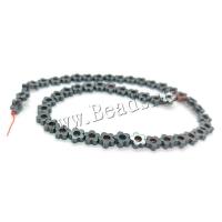 Nicht-magnetische Hämatit Perlen, Blume, poliert, DIY & verschiedene Größen vorhanden, schwarz, verkauft per ca. 40 cm Strang