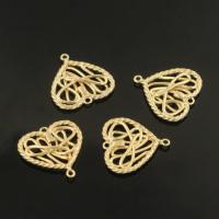 Brass Jewelry Connector Heart handmade DIY nickel lead & cadmium free Approx 1mm Sold By PC