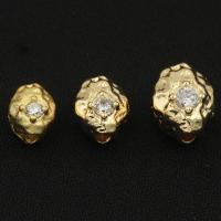 Brass Spacer Beads real gold plated DIY & micro pave cubic zirconia nickel lead & cadmium free Approx 1.8mm Sold By PC