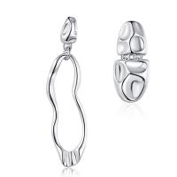 Asymmetric Earrings Brass plated fashion jewelry & for woman nickel lead & cadmium free Sold By Pair