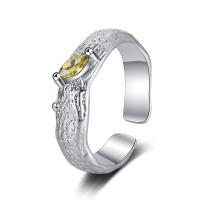 Cubique anneau en laiton Circonia Micro Pave, bijoux de mode & pavé de micro zircon & pour femme, protéger l'environnement, sans nickel, plomb et cadmium, 5mm, Vendu par PC