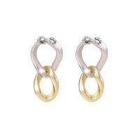 Brass Drop Earring, plated, fashion jewelry & for woman, nickel, lead & cadmium free, 24x10mm, Sold By Pair