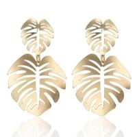 Zinc Alloy Drop Earrings Leaf plated for woman nickel lead & cadmium free Sold By Pair