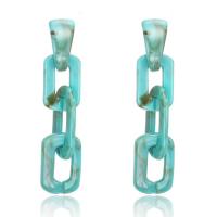 Acrylic Jewelry Earring, for woman & hollow, more colors for choice, 20x89mm, Sold By Pair