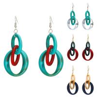 Acrylic Jewelry Earring with Zinc Alloy plated for woman Sold By Pair