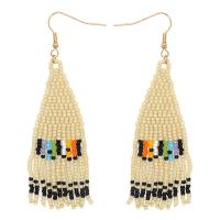 Fashion Fringe Earrings, Seedbead, with Tibetan Style, gold color plated, Bohemian style & for woman, nickel, lead & cadmium free, 27x88mm, Sold By Pair