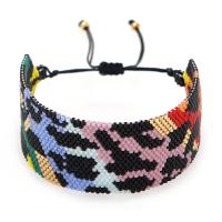 Seedbead bracelet, avec Cordon de noeud, style folk & réglable & pour femme, multicolore, protéger l'environnement, sans nickel, plomb et cadmium, 135x30mm, Longueur:Environ 28 cm, Vendu par PC