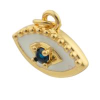 Evil Eye Pendants Brass gold color plated fashion jewelry & DIY & enamel mixed colors nickel lead & cadmium free Sold By PC